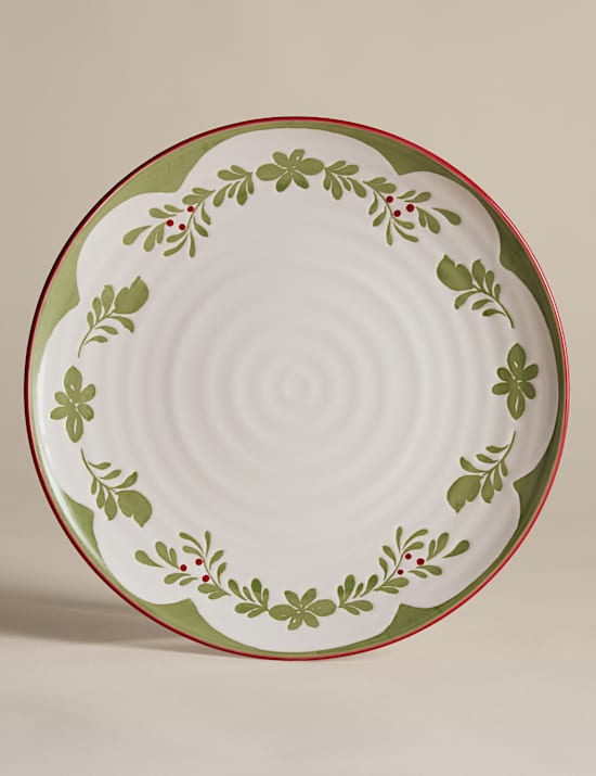Set of 4 Winter Foliage Dinner Plates