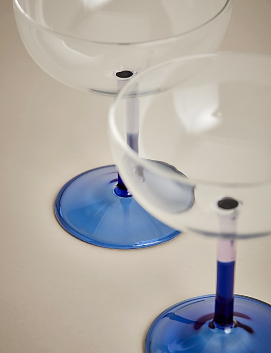 2er-Set zweifarbige Coupé-Gläser