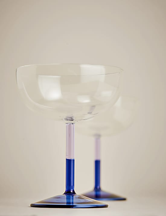 2er-Set zweifarbige Coupé-Gläser