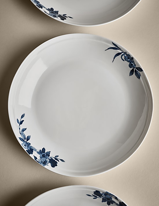 Set van 4 pastaschalen met kersenbloesemmotief