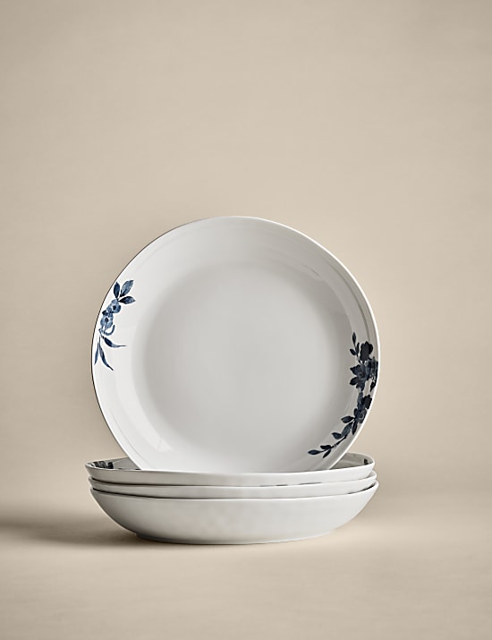 Set van 4 pastaschalen met kersenbloesemmotief