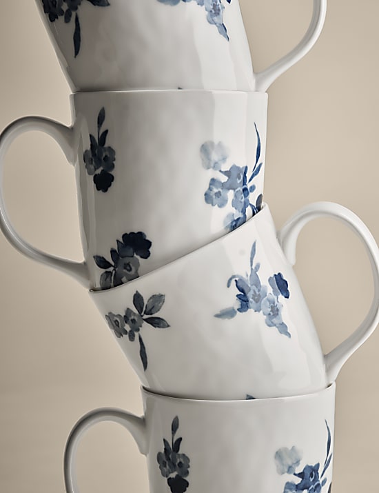 Set of 4 Cherry Blossom Mugs