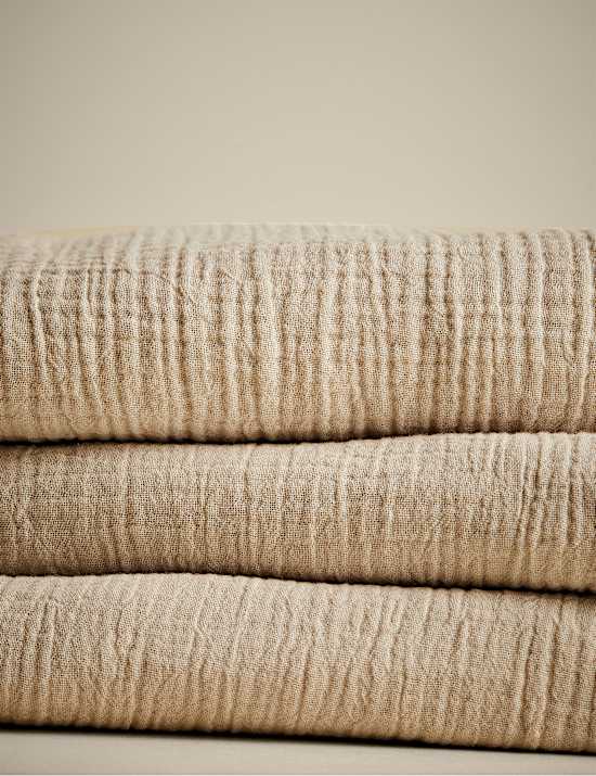 Pure Cotton Frayed Edge Muslin Tablecloth