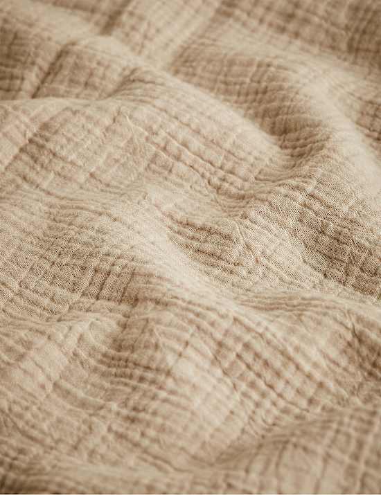 Pure Cotton Frayed Edge Muslin Tablecloth