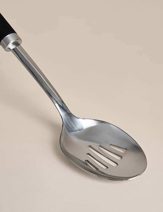Soft Grip Handle Stainless Steel Slotted Spoon
