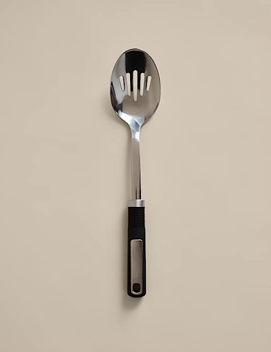 Soft Grip Handle Stainless Steel Slotted Spoon
