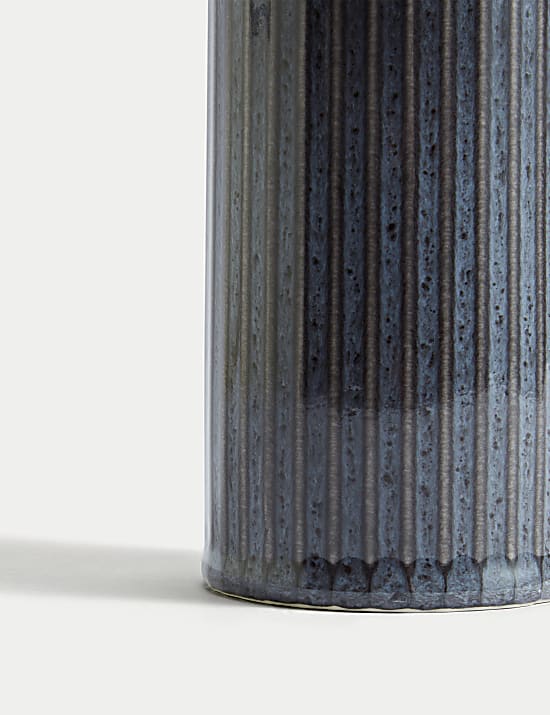 Ensemble huilier et vinaigrier à motif côtelé