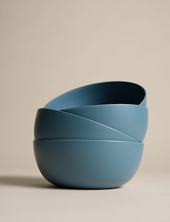 Lot de 4 bols &agrave; c&eacute;r&eacute;ales pour pique-nique