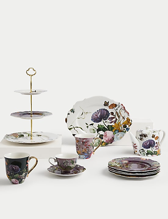 Set of 4 Floral Side Plates