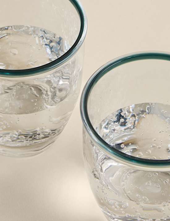 Set of 4 Contrast Rim Acrylic Picnic Tumblers