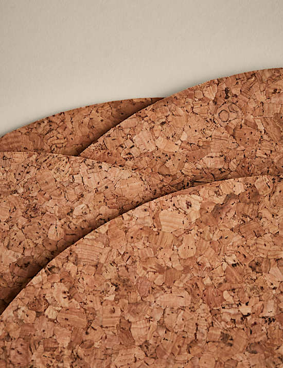 Set of 4 Round Cork Coasters