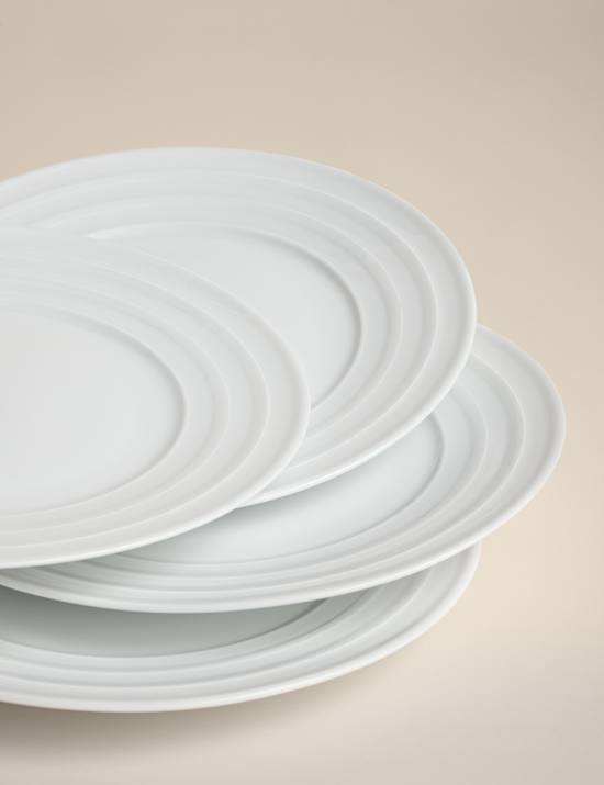 Set of 4 Burford Embossed Rim Side Plates