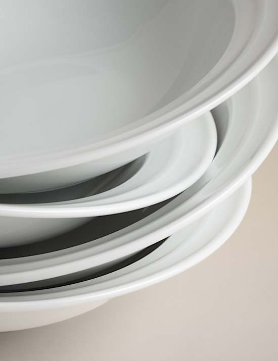 Set of 4 Burford Embossed Rim Cereal Bowls