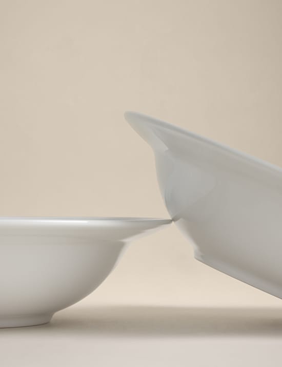 Set of 4 Burford Embossed Rim Cereal Bowls