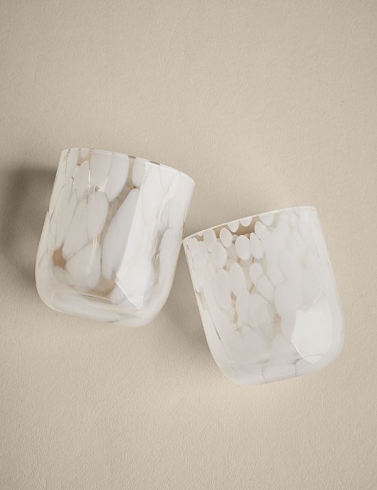 2er-Set gesprenkelte Trinkgläser