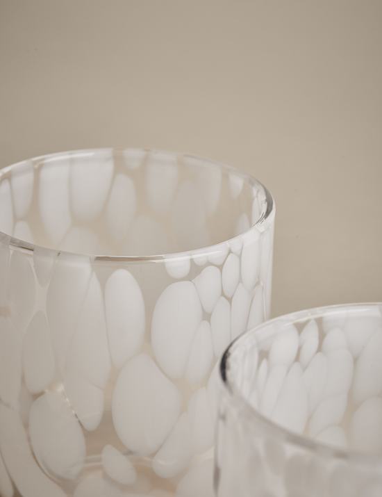 2er-Set gesprenkelte Trinkgläser