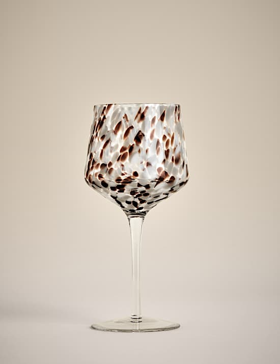 Set of 2 Speckled Wine Glasses