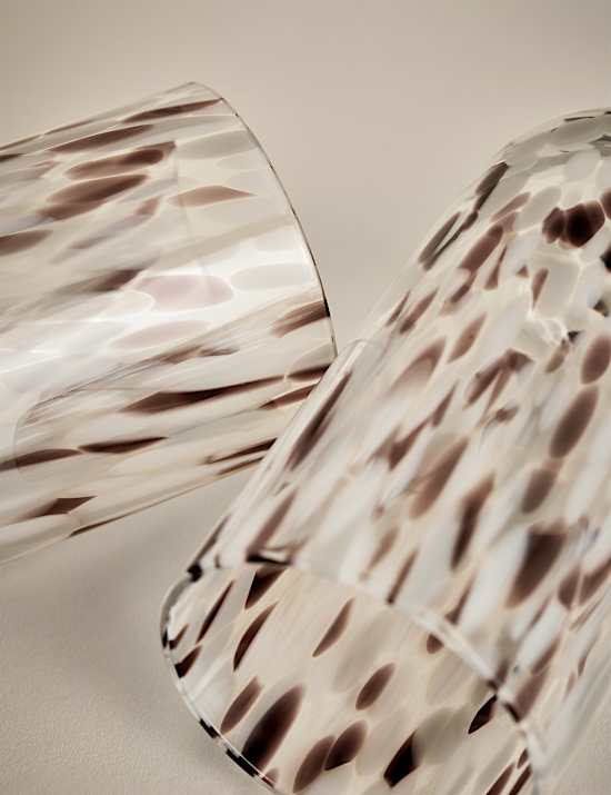 Set of 2 Speckled Hi Ball Glasses