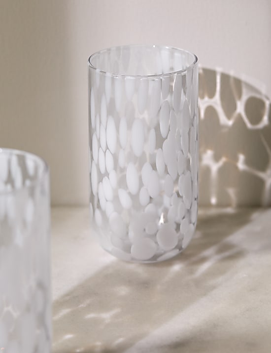 Set of 2 Speckled Hi Ball Glasses