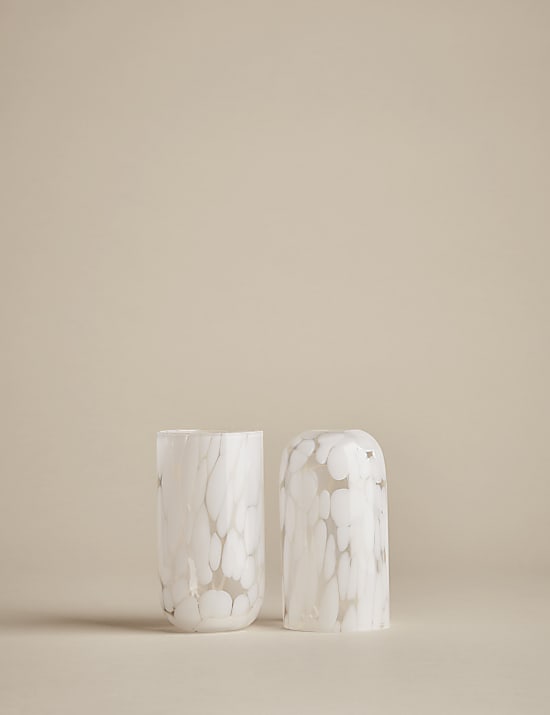 Set of 2 Speckled Hi Ball Glasses