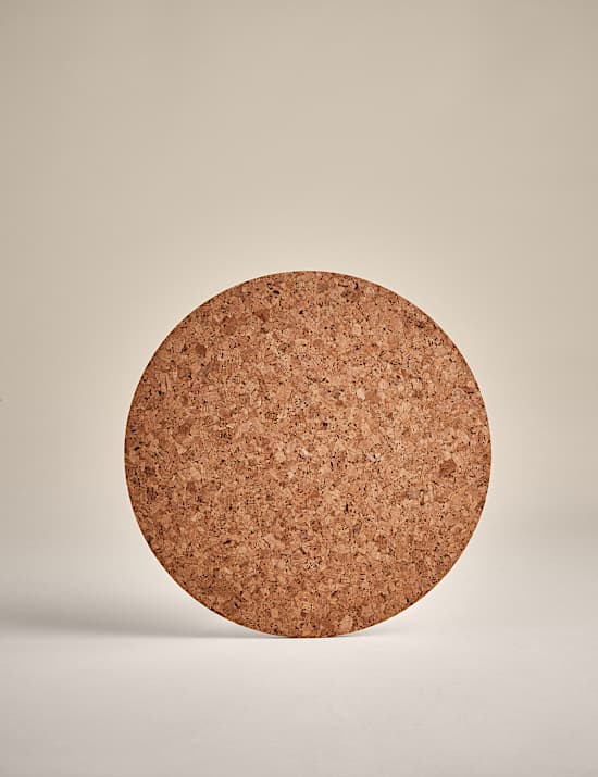 Set of 4 Round Cork Placemats