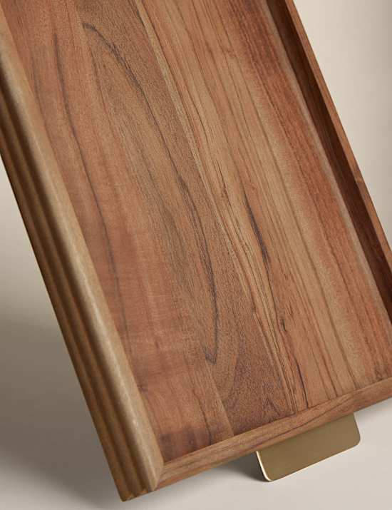 Bandeja acanalada de madera