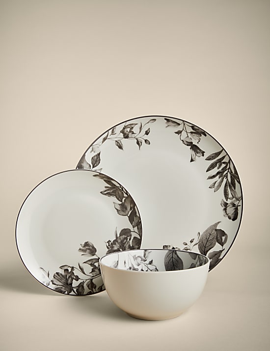 12 Piece Floral Dinner Set