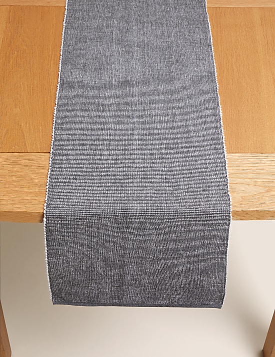 Cotton Rich Ribbed Table Runner
