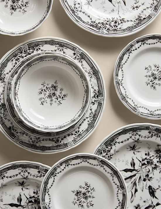 12 Piece Vintage Floral Dinner Set