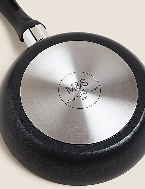 Sada černých hliníkových pánví s nepřilnavým povrchem, 5 ks v balení