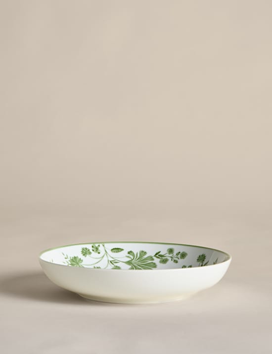 Lot de 4 assiettes à pâtes à motif floral à abeille