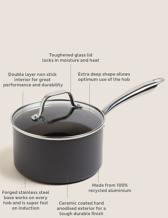 18cm kastrol s&nbsp;tvrdým eloxem