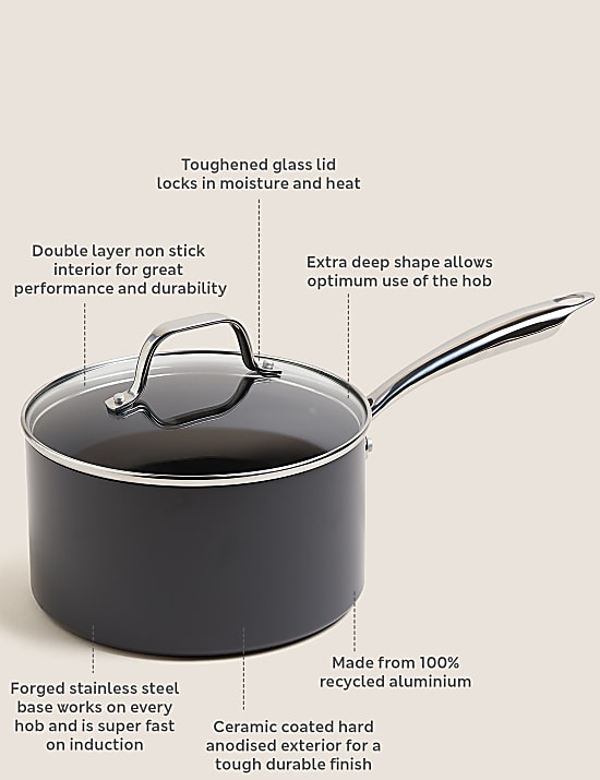 Hard geanodiseerde steelpan, 20 cm