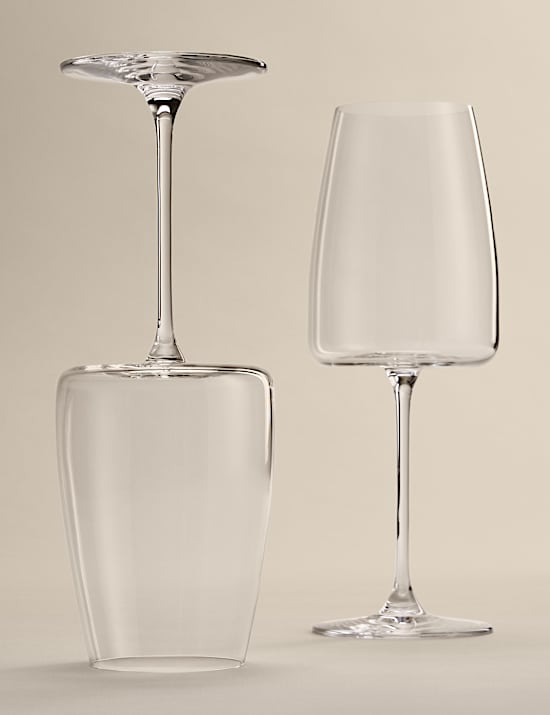 Set of 4 Crystal Red Wine Glasses