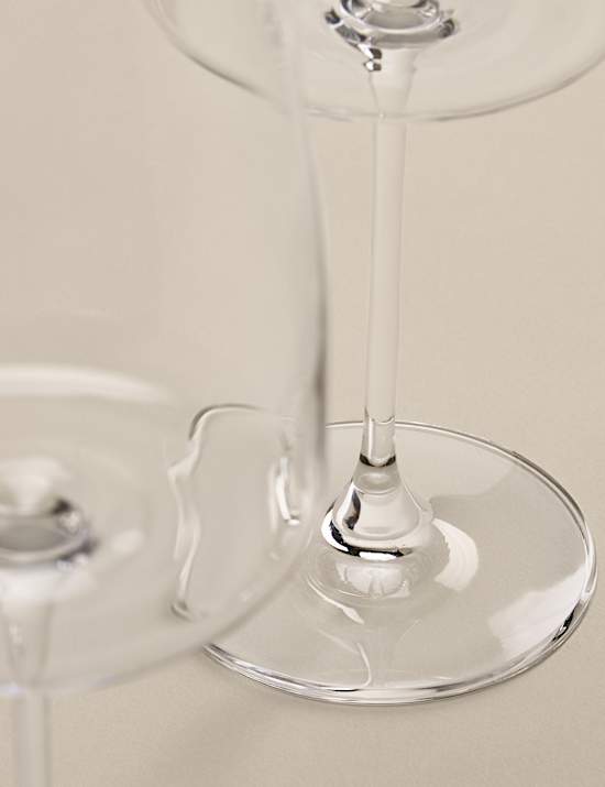 Set of 4 Crystal Red Wine Glasses