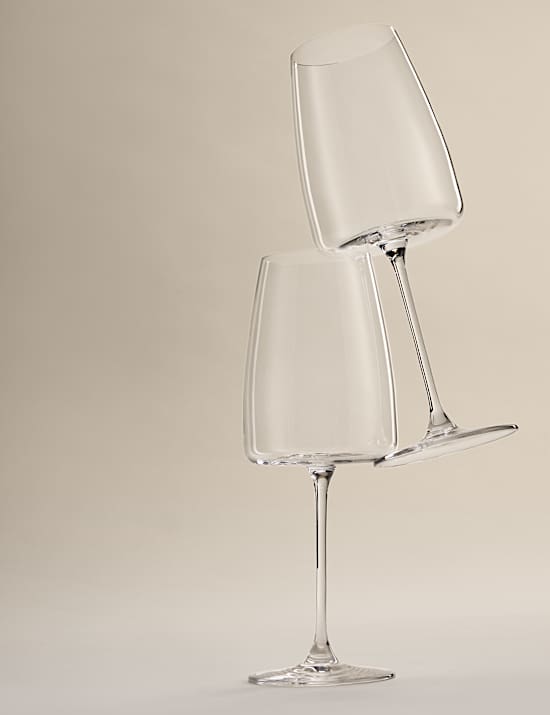 Set of 4 Crystal Red Wine Glasses