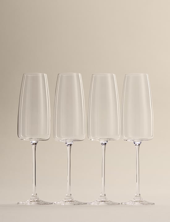 Set of 4 Odette Champagne Flutes