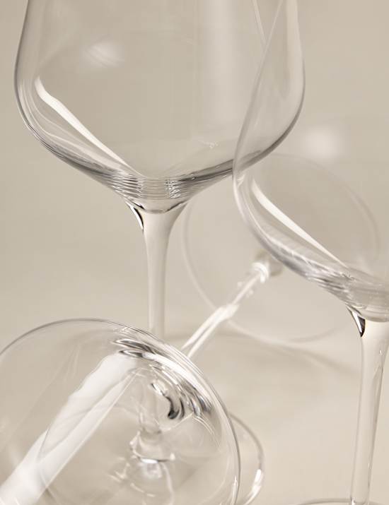 Set of 4 Luna Crystal Red Wine Glasses