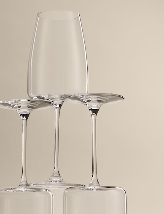 Set of 4 Odette Crystal White Wine Glasses