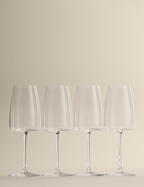 Set of 4 Odette Crystal White Wine Glasses