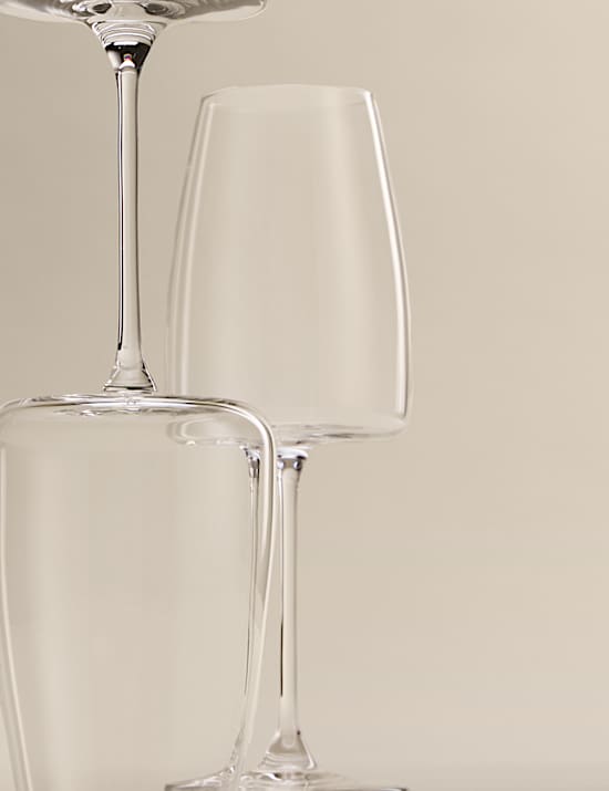 Set of 4 Odette Crystal White Wine Glasses