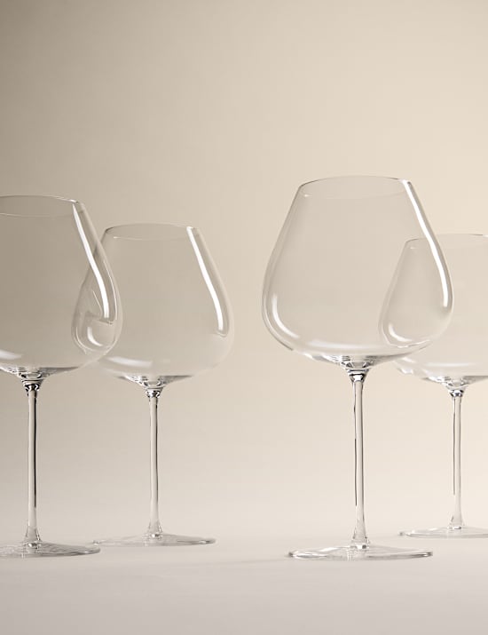 Set of 4 The Sommelier's Edit Crystal Large Red Wine Glasses