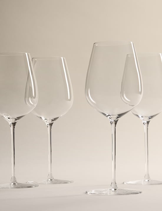 Set of 4 The Sommelier's Edit Crystal White Wine Glasses