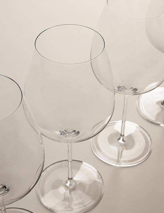 Set of 4 The Sommelier's Edit Crystal Standard Red Wine Glasses