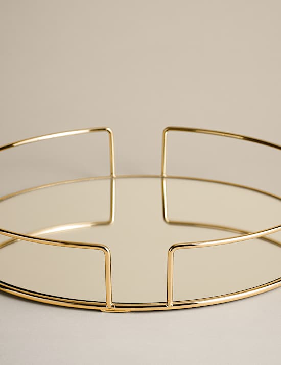 Mirrored Round Tray