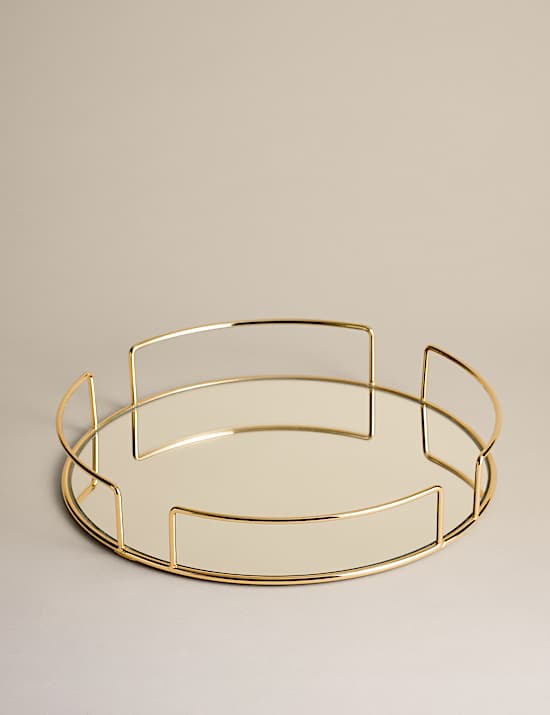 Mirrored Round Tray