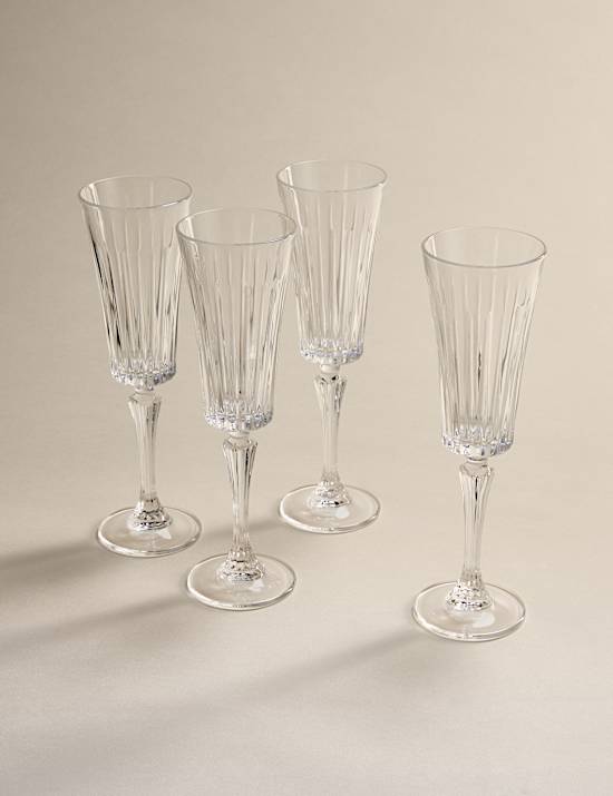 Set of 4 Timeless Champagne Flutes