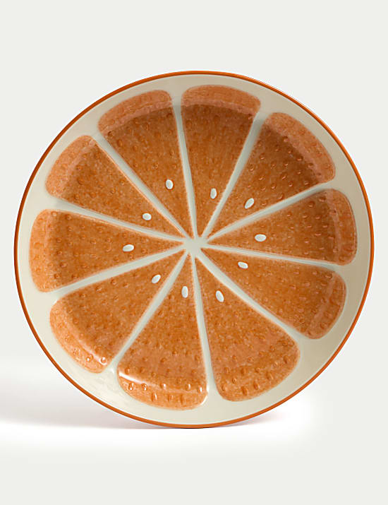Orange Stoneware Serving Platter
