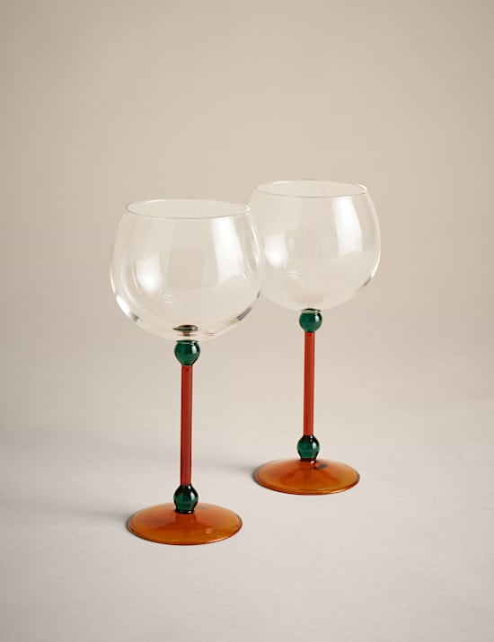 Set of 2 Bobble Contrast Gin Glasses