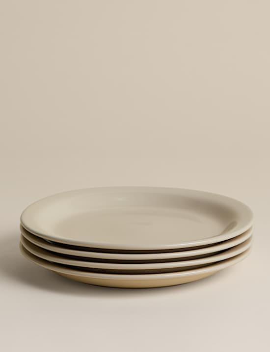 Lot de 4 petites assiettes Greenwich en gr&egrave;s